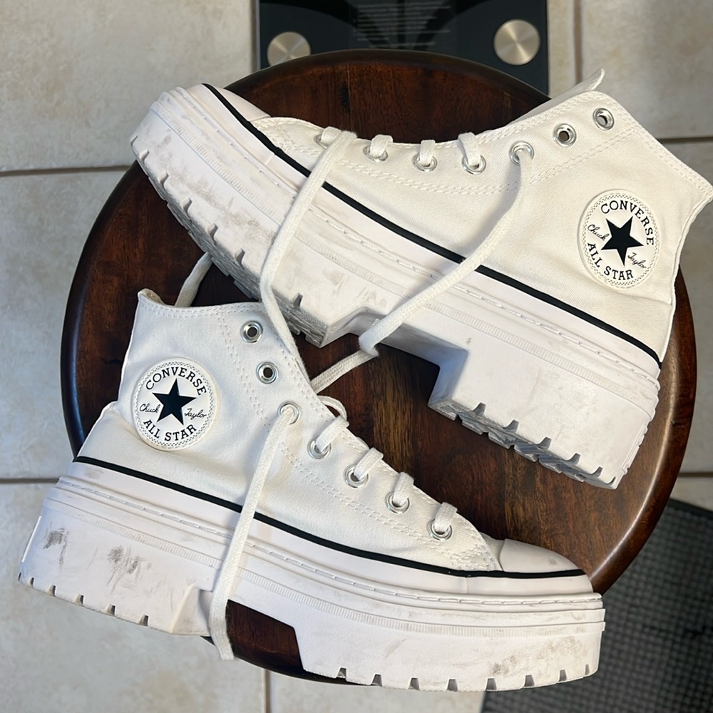 Converse White Lace Up Boots
